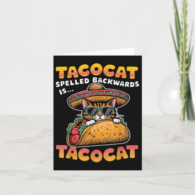 Carte Tacocat épelé à l'envers Chemise Taco Cat Cinco De (Devant)