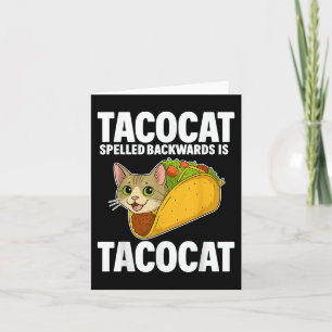 Carte Tacocat épelé à l'envers Drôle Drôle Cadeaux Chat 