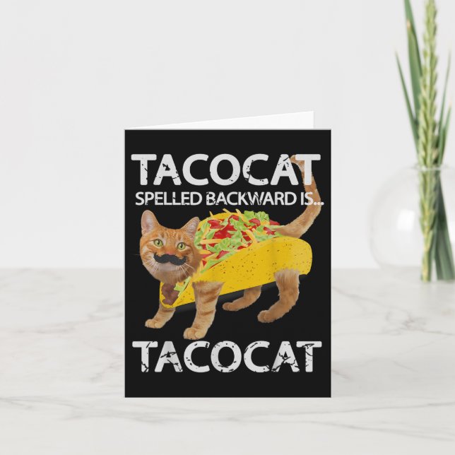 Carte Tacocat Funny Chat Taco Lover Tee Kitty Tacos Chem (Devant)