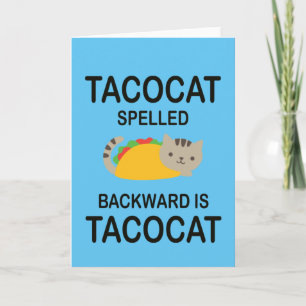 Carte TACOCAT orthographié en arrière est TACOCAT
