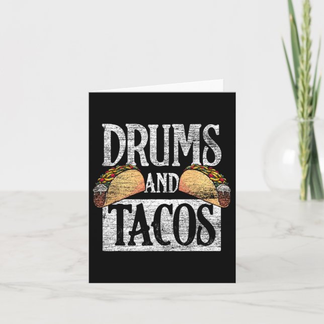 Carte Tacos Cinco De Mayo Musique Drummer Drummer (Devant)