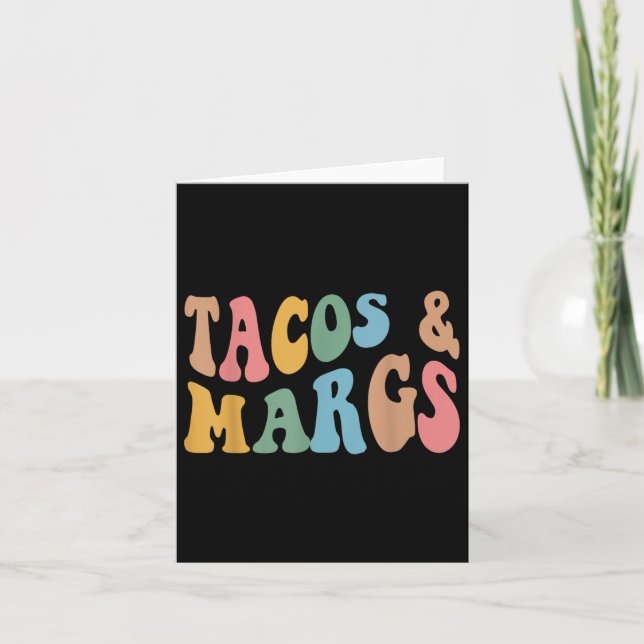 Carte Tacos Et Margs Drôle Cinco De Mayo Fiesta Mexicain (Devant)