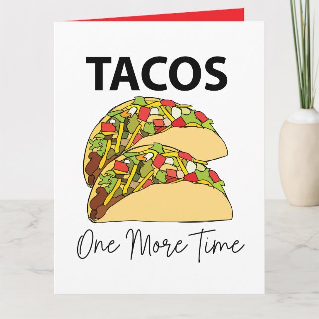 Carte Tacos Une Fois de Plus Nourriture Mexicaine Taco (Devant)
