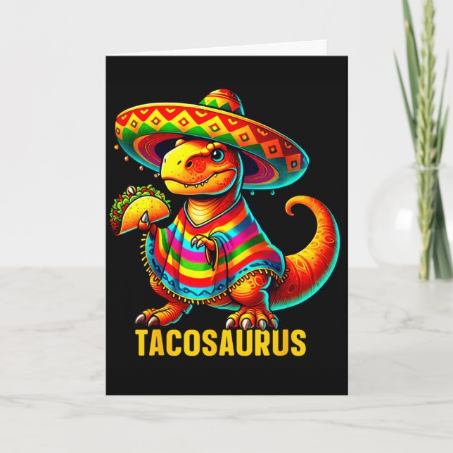 Carte Tacosaurus taco dinosaure cinq mai mexicainTaco (Devant)