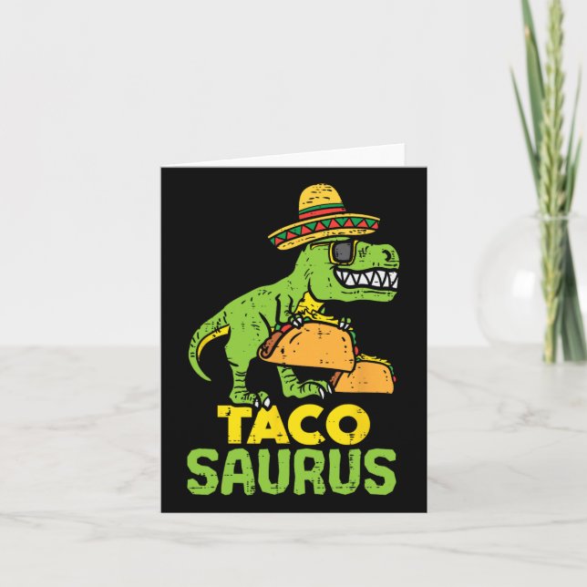 Carte Tacosaurus Trex Cinco De Mayo Dinosaur Kid (Devant)