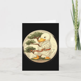 Carte Taekwondo Canard Arbre Bonsaï Mma Arts Martiaux Ka