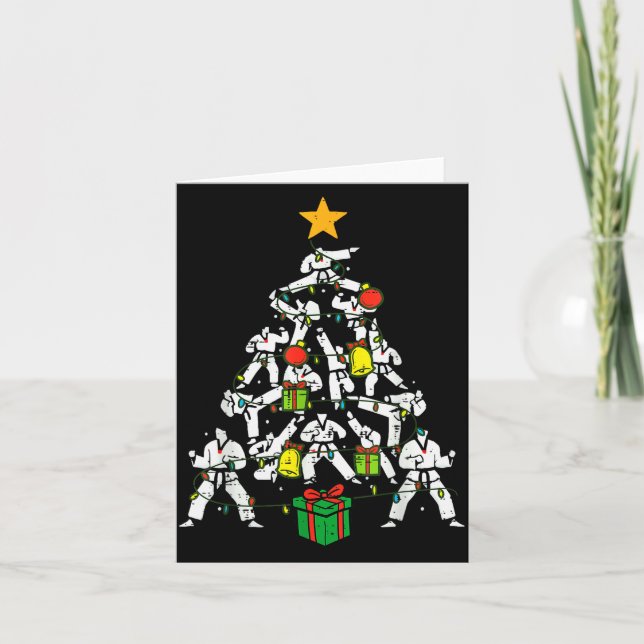 Carte Taekwondo Christmas Tree Xmas Martial Arts Karate  (Devant)