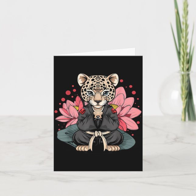 Carte Taekwondo Leopard Kickboxing Animall Jiu-Jitsu (Devant)