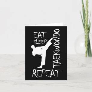 Carte Taekwondo Mange Sleep Taekwondo Répéter Martial Ar