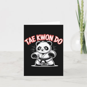 Carte Taekwondo Panda - Drôle de Panda Mma Tkd