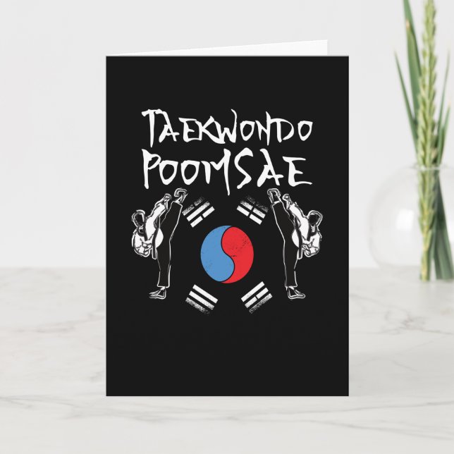 Carte Taekwondo PoomSae Logo Uniforme Coréen (Devant)