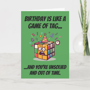 Carte Tag drôle et amusant pour un anniversaire de speed