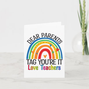 Carte Tag You It Fin De L'Année Professeur Ra