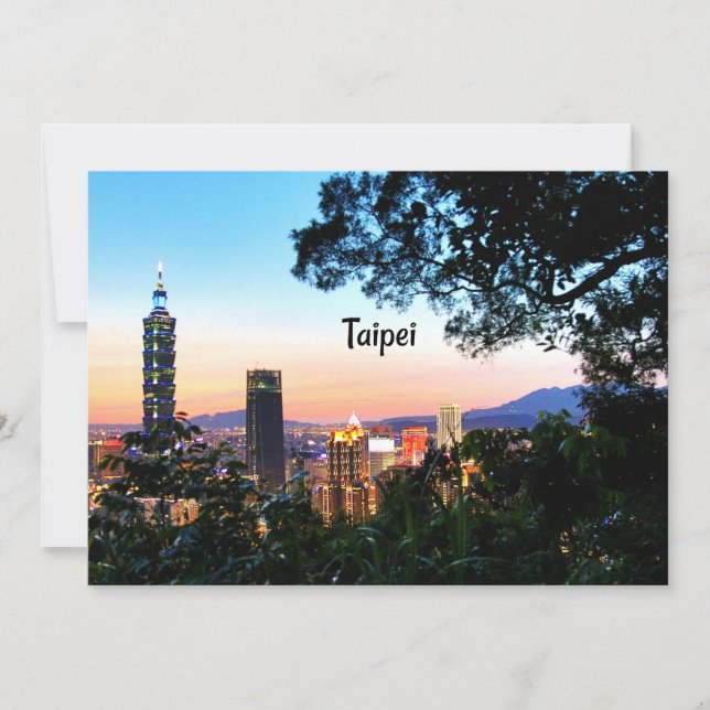 Carte Taipei, Taïwan (Devant)