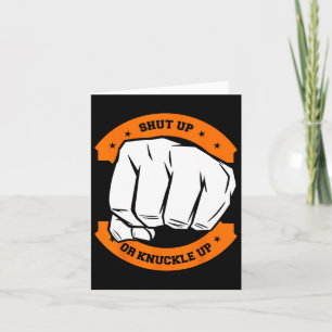 Carte Tais-Toi Ou Tasse-Tête - Boxe Cool Bareknuckle