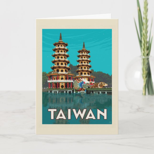 Carte Taïwan | Pagode Du Dragon Et Du Tigre (Devant)