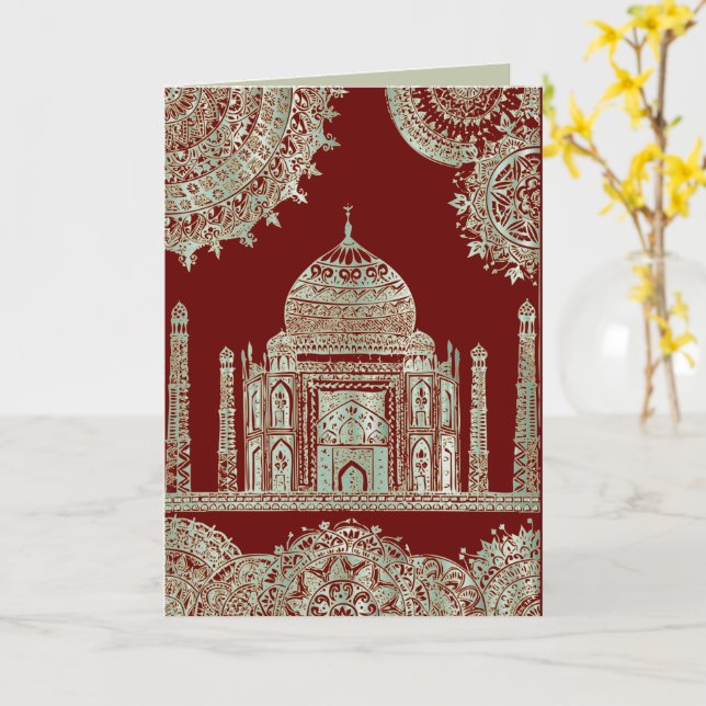 Carte Taj Mahal - Oriental Bohemian Style (Fleur jaune)
