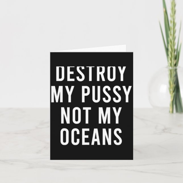 Carte Take My Wet Lady Meat Not My Oceans Funny Earth Da (Devant)