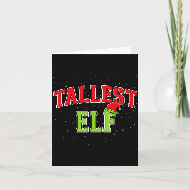 Carte Tallest Elf Christmas Family Matching Group Xmas  (Devant)