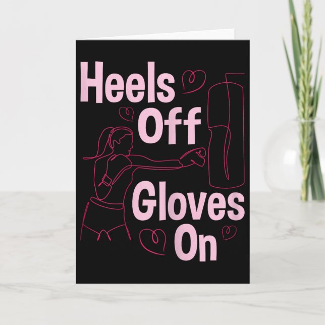 Carte Talons Hauts Gants Sur - Boxe Kickboxing Kickboxeu (Devant)
