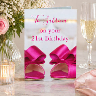 Carte Talons mignons pour 21e anniversaire
