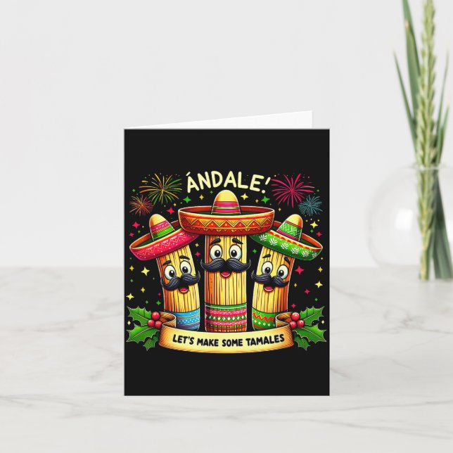 Carte Tamale de Noël mexicain Ándale Faisons-en Quelques (Devant)