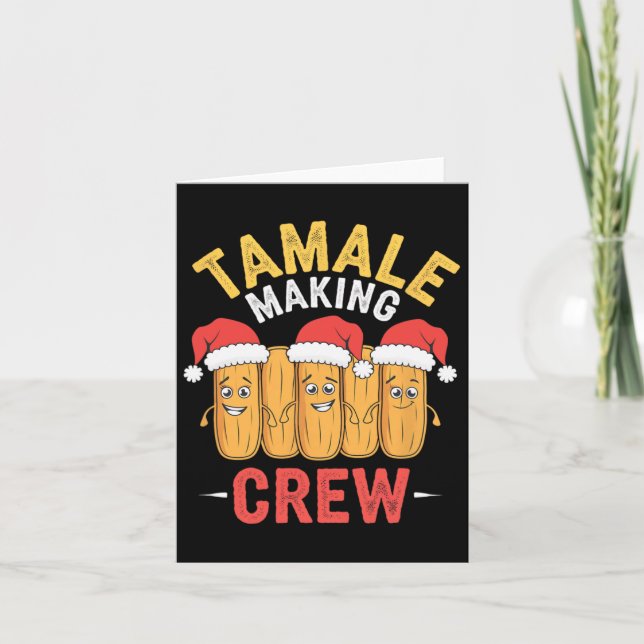 Carte Tamale Making Crew Christmas Cuisine Party Amuseme (Devant)
