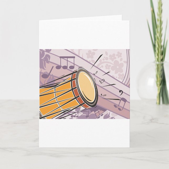 Carte Tambour Bongo Traditionnel Avec Notes De Musique (Créateur téléchargé)