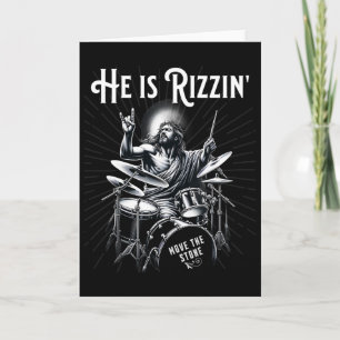 Carte Tambour de percussion drôle Rizz Il est Rizzin Jés