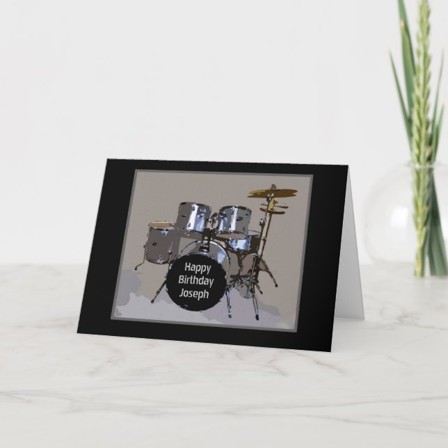 Carte Tambours de joyeux anniversaire de Joseph (Devant)