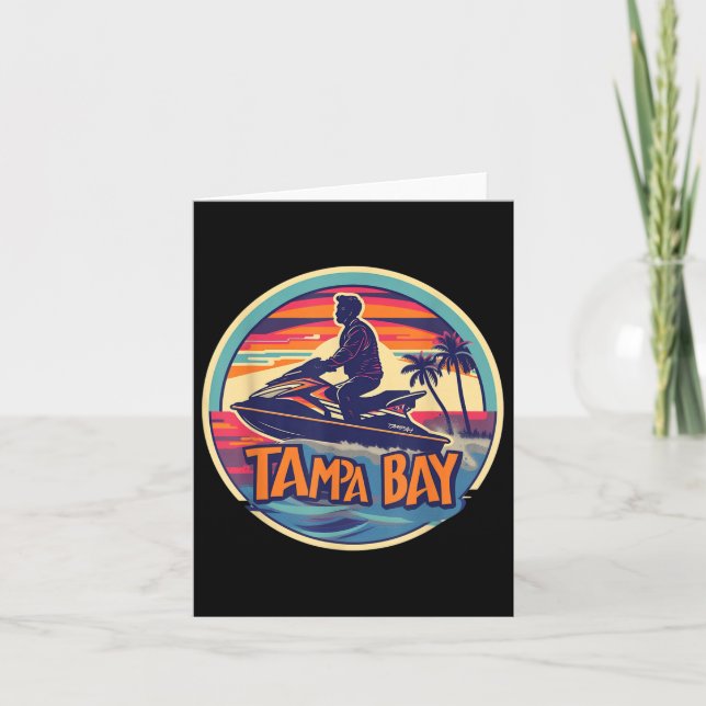 Carte Tampa Bay Floride Jetski Bateau Eaux du Golfe (Devant)