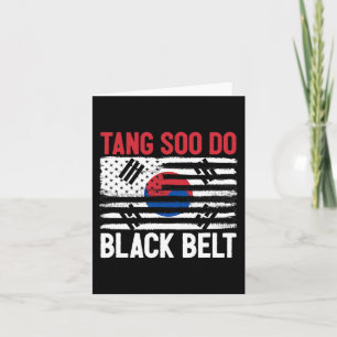 Carte Tang Soo Do Black Belt Karate Fighter Coréen Marti