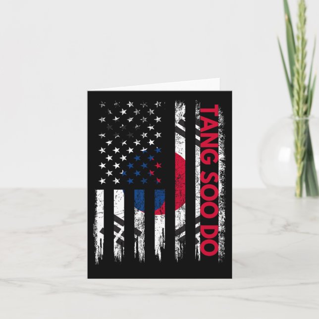 Carte Tang Soo Do Karaté Martial Arts Training Coréen Fl (Devant)