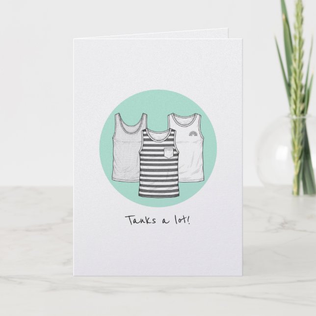 Carte Tanks a lot! punny gay thank you card (Devant)