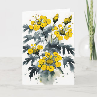 Carte Tansy - Watercolor flowers