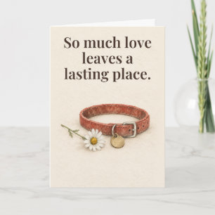 Carte Tant d'amour laisse une place durable Perte d'anim