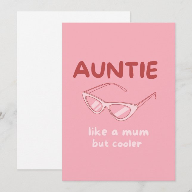 Carte 'Tante - comme une maman mais glacière' (Devant / Derrière)