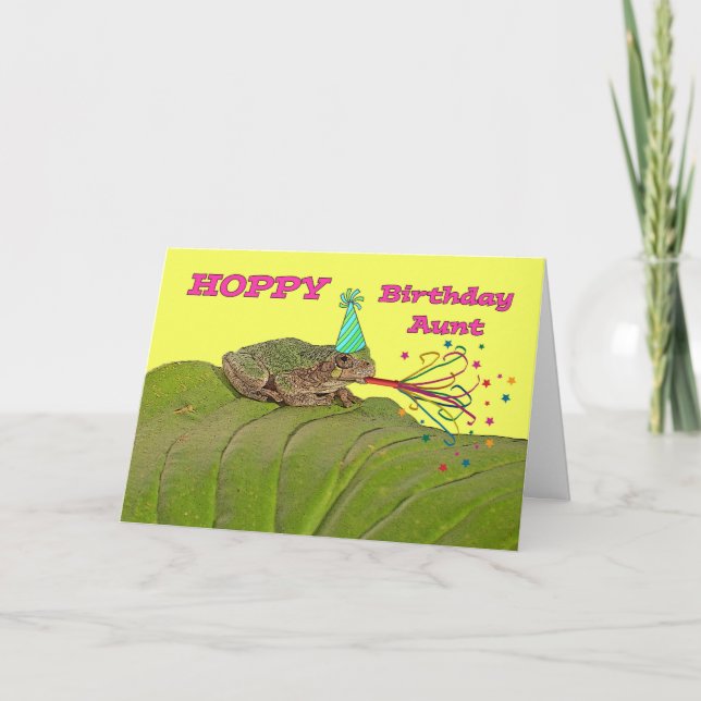Carte Tante d'anniversaire Hoppy, Fête d'anniversaire de (Devant)