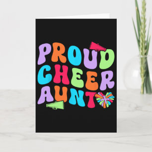 Carte Tante de cheerleading fière de Tante de cheerleade