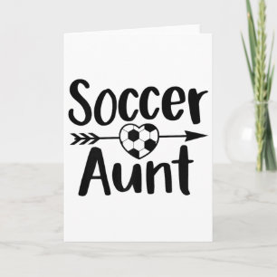 Carte Tante de football Cœur Amateur de sport Tante Fête