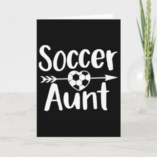 Carte Tante de football Cœur Tante qui aime le sport Fêt
