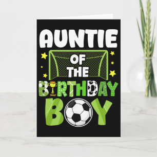 Carte Tante de football Fête d'anniversaire Garçon Fête