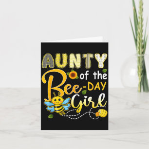 Carte Tante de la fille de l'anniversaire de l'abeille f