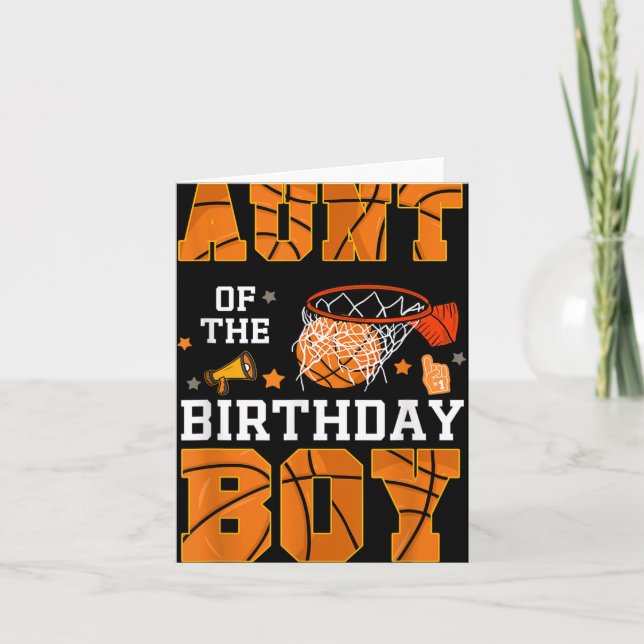 Carte Tante De L'Anniversaire Boy Basketball B jour Déco (Devant)