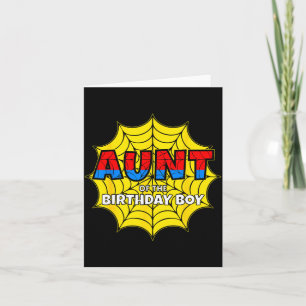 Carte Tante des enfants du garçon d'anniversaire Thème S