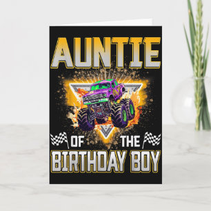 Carte Tante du garçon anniversaire Monster Truck Anniver