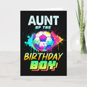 Carte Tante du garçon d'anniversaire ballon de football 