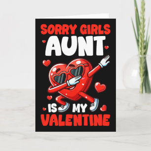 Carte Tante est ma Saint-Valentin Filles Drôle Dabbing C