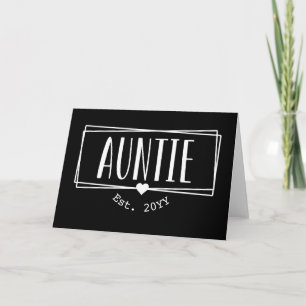 Carte Tante Établi. Tante personnalisée établie Cadeaux