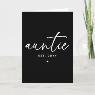 Carte Tante Établie Typographie Élégante Nouvelle Tante